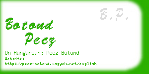 botond pecz business card